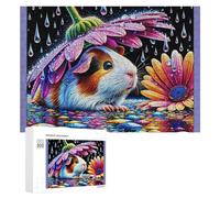 Puzzles 300 PCS pour Adolescents Colorful Guinea Pig Garden Jeux De Puzzle Relaxants Améliorent La Mémoire Offrez-Les en Cadeau À Toute La Famille 300 PCS