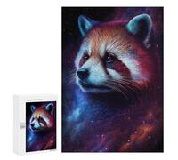 Puzzles 300 PCS pour Adolescents Cosmic Red Panda Art Print-7 Puzzles pour Adultes Améliore La Mémoire Défi Éducatif Réduction du Stress Cadeaux 300 PCS