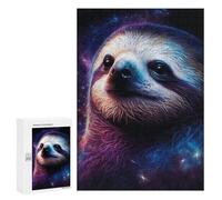 Puzzles 300 PCS pour Adolescents Cosmic Sloth Wall Art Print Puzzles pour Adultes Améliore La Mémoire Interaction Parent-Enfant Jouet Jeu Intellectuel 300 PCS
