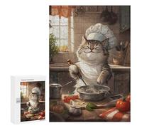 Puzzles 300 PCS pour Adolescents Cute Cartoon Cat Puzzles pour Adultes Jouets Anti-Stress Décoration Parfaite Cadeaux Anti-Stress 300 PCS