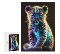 Puzzles 300 PCS pour Adolescents Cute Rainbow Baby Leopard Jeu De Puzzle Casse-tête Anti-Stress Stimulant À Compléter 300 PCS