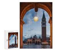 Puzzles 300 PCS pour Adolescents Dawn at Piazza San Marco Puzzles pour Adultes - Jeux De Construction - Analyse Et Logique - Idées Cadeaux pour Toute La Famille 300 PCS