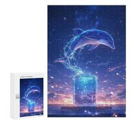 Puzzles 300 PCS pour Adolescents Dolphin Space Jeu De Puzzle Casse-tête Anti-Stress Stimulant À Compléter 300 PCS