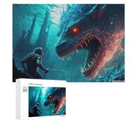 Puzzles 300 PCS pour Adolescents Dragon Encounter in The Abyss Jeux De Puzzle Relaxants Améliorent La Mémoire Offrez-Les en Cadeau À Toute La Famille 300 PCS