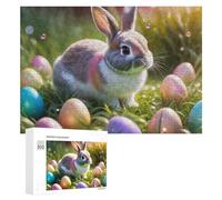 Puzzles 300 PCS pour Adolescents Easter Bunny with Eggs-22 Jeux De Puzzle Relaxants Améliorent La Mémoire Offrez-Les en Cadeau À Toute La Famille 300 PCS
