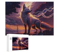 Puzzles 300 PCS pour Adolescents Electric Fox Nature's Power Unleashed Puzzles pour Adultes - Jouets À Faire Soi-même, mais Aussi Un Défi Éducatif Amusant Et Humoristique 300 PCS