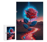 Puzzles 300 PCS pour Adolescents Enchanted Glowing Rose Pathway Puzzles pour Adultes Améliore La Mémoire Interaction Parent-Enfant Jouet Jeu Intellectuel 300 PCS