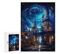 Puzzles 300 PCS pour Adolescents Enchanted Library in The Sky Jeux De Puzzle Relaxants Améliorent La Mémoire Offrez-Les en Cadeau À Toute La Famille 300 PCS