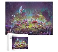 Puzzles 300 PCS pour Adolescents Enchanted Mushroom Grove Jeux De Puzzle Relaxants Améliorent La Mémoire Offrez-Les en Cadeau À Toute La Famille 300 PCS