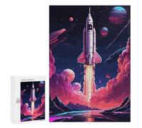 Puzzles 300 PCS pour Adolescents Fantasy Rocket Space Puzzles pour Adultes - Jouets À Faire Soi-même, mais Aussi Un Défi Éducatif Amusant Et Humoristique 300 PCS