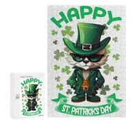 Puzzles 300 PCS pour Adolescents Fox Saint Patricks Puzzles pour Adultes Jeu De Réflexion Cadeau d'anniversaire Difficile À Compléter 300 PCS