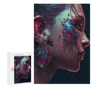 Puzzles 300 PCS pour Adolescents Fractured Elegance Digital Art Jeu De Puzzle Casse-tête Anti-Stress Stimulant À Compléter 300 PCS
