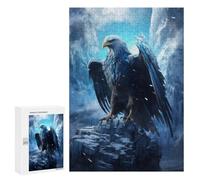 Puzzles 300 PCS pour Adolescents Frozen Eagle in Ice World Puzzle pour Adultes : Un Jeu Manuel Amusant Et Humoristique pour Un Anniversaire Ou Noël 300 PCS