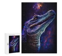 Puzzles 300 PCS pour Adolescents Galactic Crocodile Art Print-9 Puzzles pour Adultes Améliore La Mémoire Interaction Parent-Enfant Jouet Jeu Intellectuel 300 PCS
