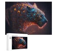 Puzzles 300 PCS pour Adolescents Galactic Leopard Cosmic Artwork -2 Jeux De Puzzle Relaxants Améliorent La Mémoire Offrez-Les en Cadeau À Toute La Famille 300 PCS