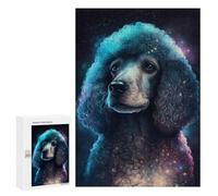 Puzzles 300 PCS pour Adolescents Galactic Poodle Art Print Puzzles pour Adultes Améliore La Mémoire Défi Éducatif Réduction du Stress Cadeaux 300 PCS