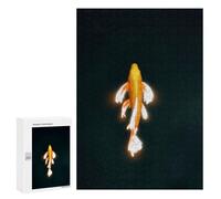 Puzzles 300 PCS pour Adolescents Glowing Koi Fish Dark Pond Puzzles pour Adultes - Jouets À Faire Soi-même, mais Aussi Un Défi Éducatif Amusant Et Humoristique 300 PCS