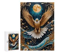Puzzles 300 PCS pour Adolescents Golden Eagle Moon Kintsugi Puzzles pour Adultes À Monter Soi-même - Jeux Éducatifs Et Amusants en Famille 300 PCS