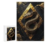 Puzzles 300 PCS pour Adolescents Golden Snake Art Jeu De Puzzle Casse-tête Anti-Stress Stimulant À Compléter 300 PCS
