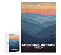 Puzzles 300 PCS pour Adolescents Great Smoky Mountains National Park Puzzles pour Adultes Jeu De Réflexion Cadeau d'anniversaire Difficile À Compléter 300 PCS