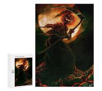 Puzzles 300 PCS pour Adolescents Halloween Grim Reaper Art Print Puzzle pour Adultes Jouets Anti-Stress Modèle À Assembler Cadeau d'anniversaire, Cadeaux, 300 PCS