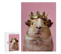 Puzzles 300 PCS pour Adolescents Hamster King Puzzle pour Adultes : Un Jeu Manuel Amusant Et Humoristique pour Un Anniversaire Ou Noël 300 PCS