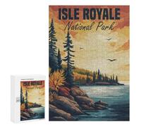 Puzzles 300 PCS pour Adolescents Isle Royale National Park Puzzles pour Adultes Jeu De Réflexion Cadeau d'anniversaire Difficile À Compléter 300 PCS
