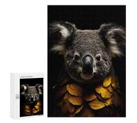 Puzzles 300 PCS pour Adolescents Koala Gold Dark Jeu De Puzzle Casse-tête Anti-Stress Stimulant À Compléter 300 PCS