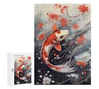 Puzzles 300 PCS pour Adolescents Koi Fish Watercolor Puzzles pour Adultes Décoration Murale Jouet Difficile, Difficile, Stimulant À Compléter 300 PCS
