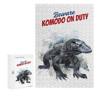 Puzzles 300 PCS pour Adolescents Komodo Dragon Jeu De Puzzle Casse-tête Anti-Stress Stimulant À Compléter 300 PCS
