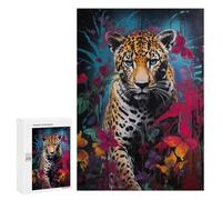`Puzzles 300 PCS pour Adolescents Leopard Banksy Graffiti Puzzles pour Adultes Jeux De Détente Découpe De Précision Offre Spéciale Cadeaux pour Toute La Famille 300 PCS