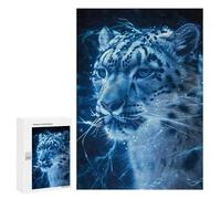 Puzzles 300 PCS pour Adolescents Luminescent Snow Leopard Puzzle Adulte Jeu Familial Une Œuvre d'art À Offrir en Cadeau À Toute La Famille 300 PCS