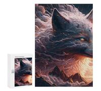 Puzzles 300 PCS pour Adolescents Magical Fox in Stormy Sky Puzzles pour Adultes - Jouets À Faire Soi-même, mais Aussi Un Défi Éducatif Amusant Et Humoristique 300 PCS