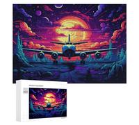 Puzzles 300 PCS pour Adolescents Magical Sunset Flight Adventure -7 Puzzles pour Adultes Jeux De Détente Décoration Murale Idéal comme Cadeau pour Toute La Famille 300 PCS