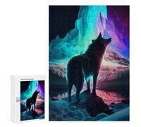 Puzzles 300 PCS pour Adolescents Magical Wolf in Snowy Landscape Puzzles pour Adultes Améliore La Mémoire Défi Éducatif Réduction du Stress Cadeaux 300 PCS