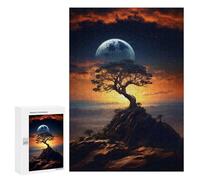 `Puzzles 300 PCS pour Adolescents Moonlit Desert Solitude Puzzles pour Adultes Jeux De Détente Découpe De Précision Offre Spéciale Cadeaux pour Toute La Famille 300 PCS