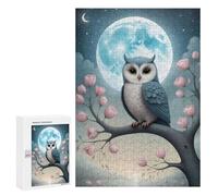 Puzzles 300 PCS pour Adolescents Moonlit Owl Serenity Puzzles pour Adultes Jeux Relaxants Difficulté Défi Éducatif Difficile 300 PCS