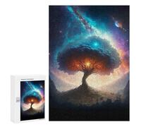 Puzzles 300 PCS pour Adolescents Mystical Space Tree Puzzles pour Adultes Jeu De Réflexion Cadeau d'anniversaire Difficile À Compléter 300 PCS