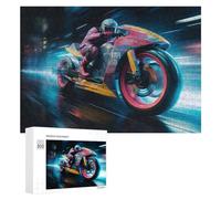 Puzzles 300 PCS pour Adolescents Neon Motorcycle Speed Jeux De Puzzle Relaxants Améliorent La Mémoire Offrez-Les en Cadeau À Toute La Famille 300 PCS