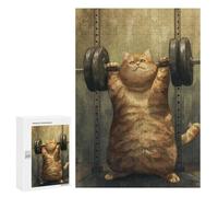 Puzzles 300 PCS pour Adolescents Orange Tabby Cat Lifting Puzzles pour Adultes Jouets Anti-Stress Décoration Parfaite Cadeaux Anti-Stress 300 PCS