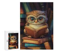 Puzzles 300 PCS pour Adolescents Owl Reading Book Jeu De Puzzle Casse-tête Anti-Stress Stimulant À Compléter 300 PCS
