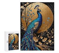 Puzzles 300 PCS pour Adolescents Peacock Kintsugi Art Jeu De Puzzle Casse-tête Anti-Stress Stimulant À Compléter 300 PCS