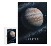 Puzzles 300 PCS pour Adolescents Planet Jupiter in Space Puzzles pour Adultes - Jouets À Faire Soi-même, mais Aussi Un Défi Éducatif Amusant Et Humoristique 300 PCS