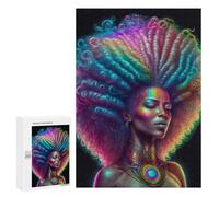 Puzzles 300 PCS pour Adolescents Rainbow Afro Goddess Puzzle Adulte Jeu Familial Une Œuvre d'art À Offrir en Cadeau À Toute La Famille 300 PCS