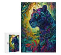 Puzzles 300 PCS pour Adolescents Rainbow Jaguar in Amazon Rainforest Puzzles pour Adultes Améliore La Mémoire Interaction Parent-Enfant Jouet Jeu Intellectuel 300 PCS