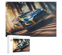 Puzzles 300 PCS pour Adolescents Rally Car in Forest-1 Puzzles pour Adultes Jeux Relaxants Difficulté Défi Éducatif Difficile 300 PCS