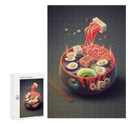 Puzzles 300 PCS pour Adolescents Ramen Japan Neon Puzzles pour Adultes - Jeux De Construction - Analyse Et Logique - Idées Cadeaux pour Toute La Famille 300 PCS