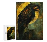 Puzzles 300 PCS pour Adolescents Ravens Glow Puzzles pour Adultes Jeu De Réflexion Cadeau d'anniversaire Difficile À Compléter 300 PCS