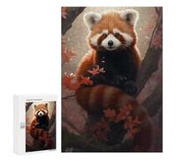 Puzzles 300 PCS pour Adolescents Red Panda in Forest Nature Puzzles pour Adultes - Jeux De Construction - Analyse Et Logique - Idées Cadeaux pour Toute La Famille 300 PCS