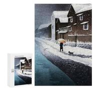 Puzzles 300 PCS pour Adolescents Snow at Handa Puzzles pour Adultes Jouets Anti-Stress Décoration Parfaite Cadeaux Anti-Stress 300 PCS